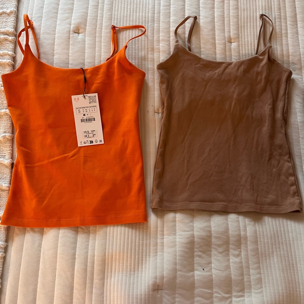 Two Zara tank tops